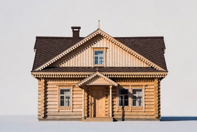 Traditional Wooden Log Cabin