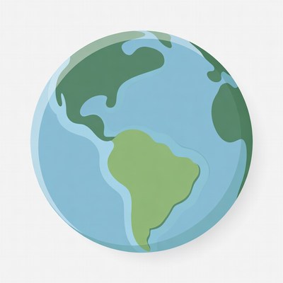 Colorful Earth Globe Illustration