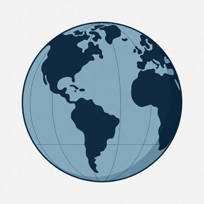 Blue Globe Earth Illustration