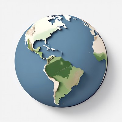 3D Globe Earth Illustration