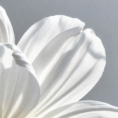 White Flower Petals Close-Up