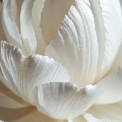 White Peony Flower Closeup