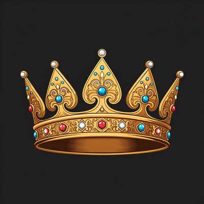 Golden Crown with Gems