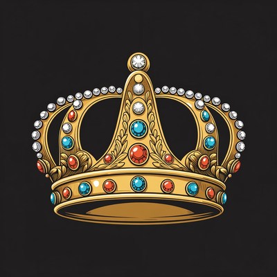 Golden Crown with Gems