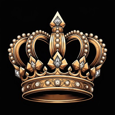 Golden Crown with Diamonds