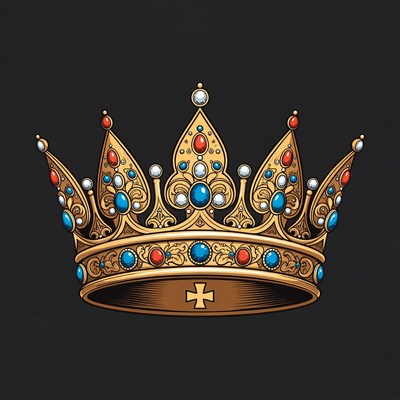 Golden Crown with Gems