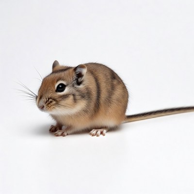 Cute chipmunk on white background