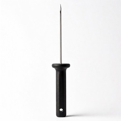 Black handled metal skewer