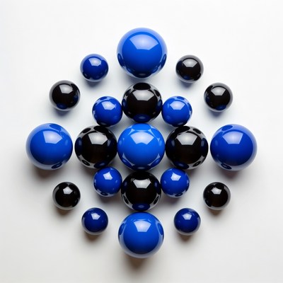 Blue and Black Balls Arrangement