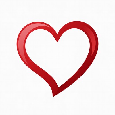 Red heart clipart