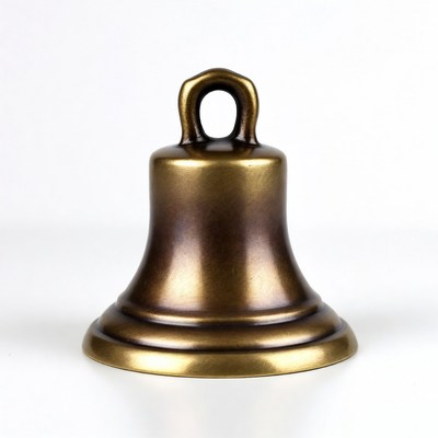 Brass Bell on White Background