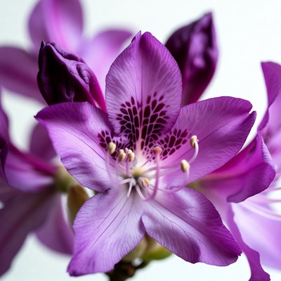 Purple Hibiscus Flower Closeup