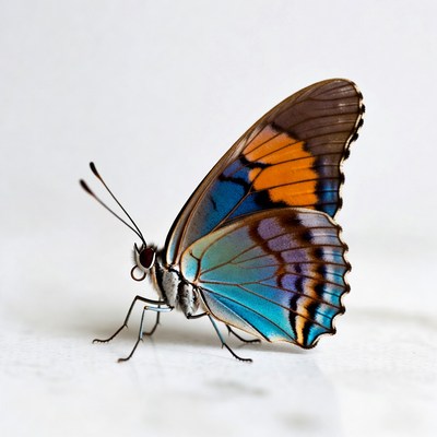 Colorful butterfly on white background