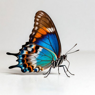 Colorful Butterfly on White Background