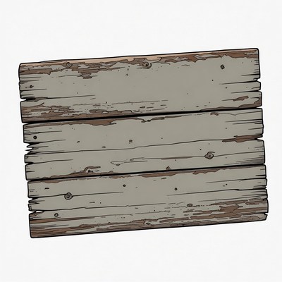Blank weathered wood sign