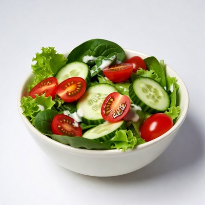 Fresh Cucumber Tomato Salad Bowl