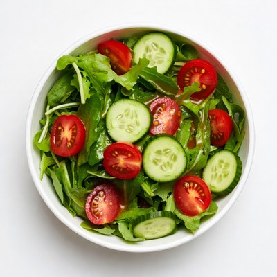 Fresh Tomato Cucumber Salad Bowl