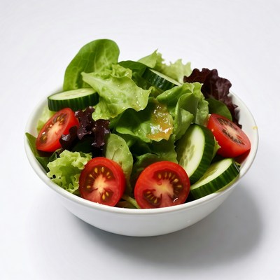 Fresh salad with tomatoes and cucumbers