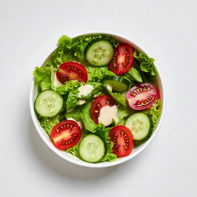 Fresh Tomato Cucumber Salad Bowl