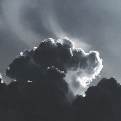 Dramatic Cumulus Clouds with Sun Rays