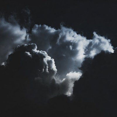 Dark Stormy Clouds with Light Rays