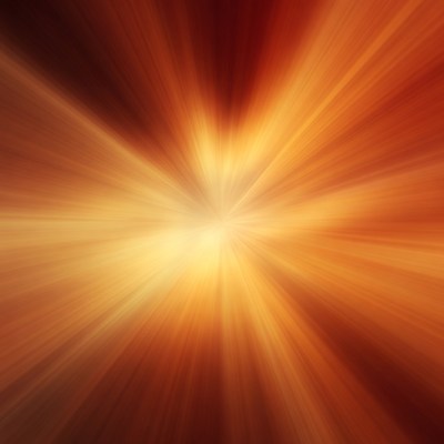 Radiant Orange Radial Light Burst