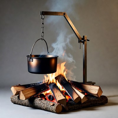 Campfire with Hanging Pot