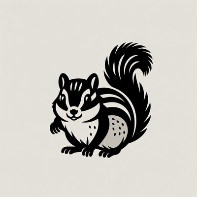 Cartoon Skunk Illustration