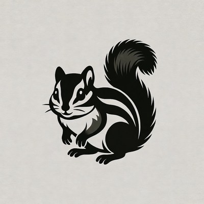 Black Squirrel Illustration