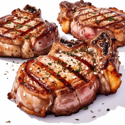 Grilled Pork Chops with Herbs