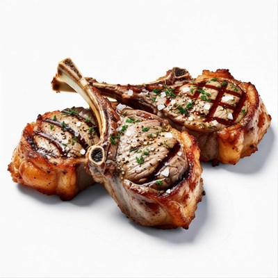 Grilled Pork Chops with Herbs