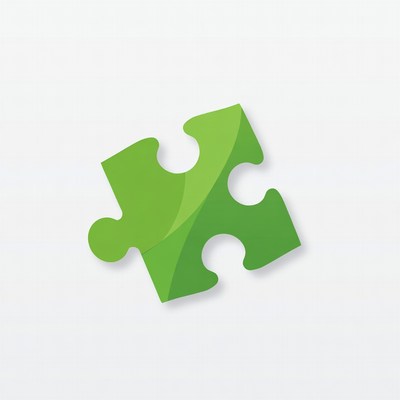 Green puzzle piece illustration