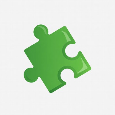 Green puzzle piece illustration