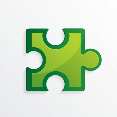Green puzzle piece illustration