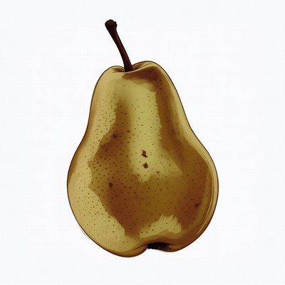 Ripe Pear Fruit Illustration