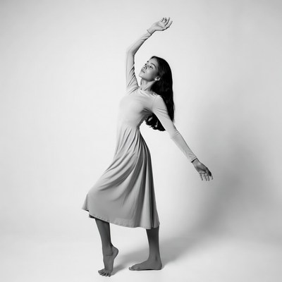 Woman in ballet pose