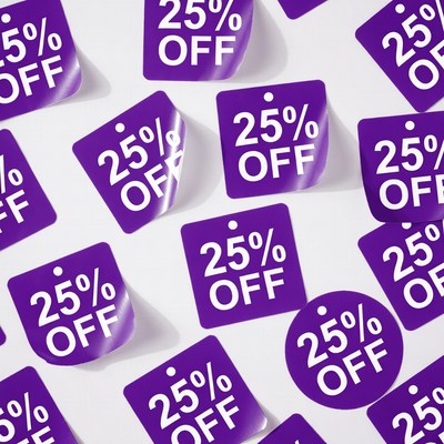25% Off Purple Stickers