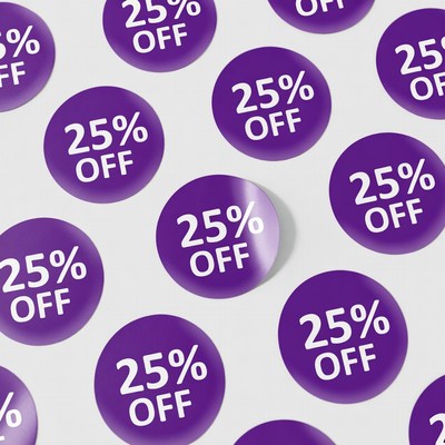 25% Off Purple Stickers