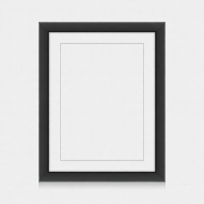 Empty Black Picture Frame