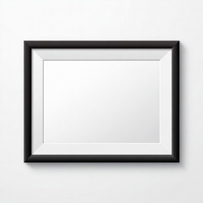 Empty Black Picture Frame