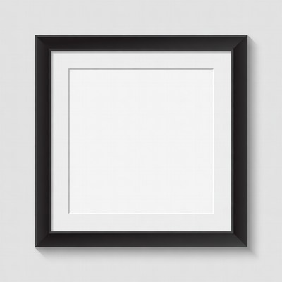 Empty Black Picture Frame