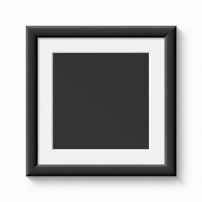 Empty Black Picture Frame