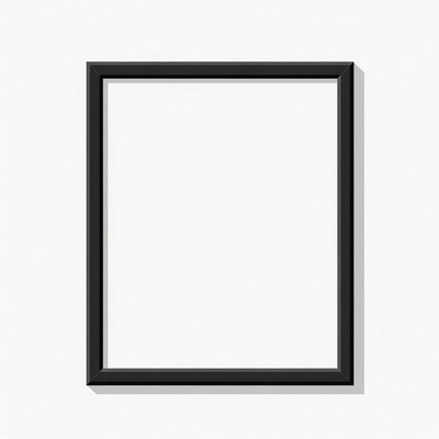 Empty Black Picture Frame