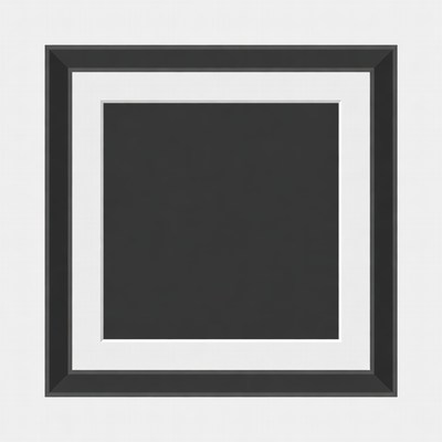 Black picture frame isolated