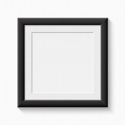 Empty Black Picture Frame