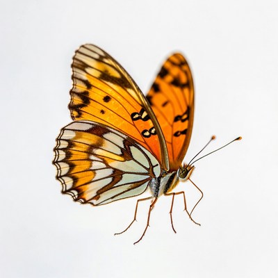 Orange butterfly with black spots