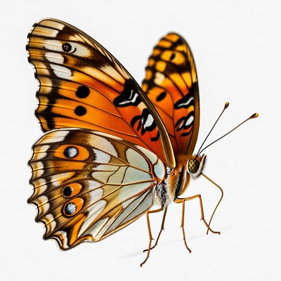 Orange Butterfly with Black Spots