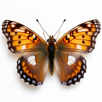 Orange butterfly with black spots