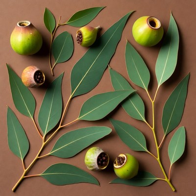 Eucalyptus Leaves and Gumnuts