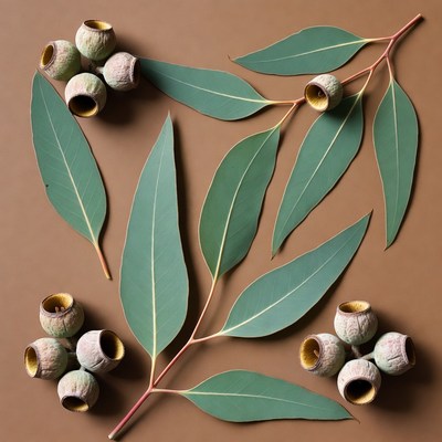 Eucalyptus Leaves and Gumnuts